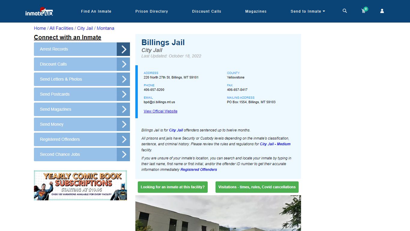 Billings Jail | Inmate Locator