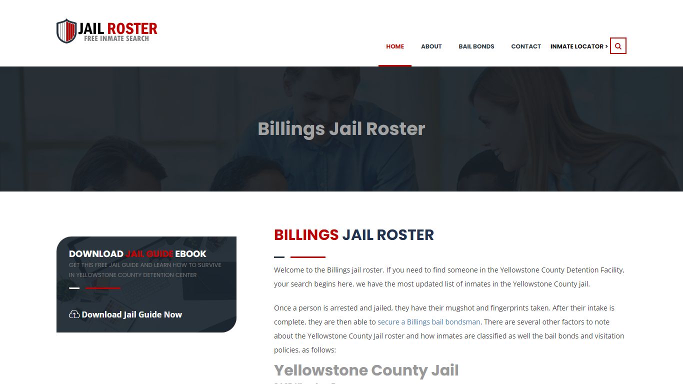 Find Yellowstone County Jail inmates using this Billings Jail Roster